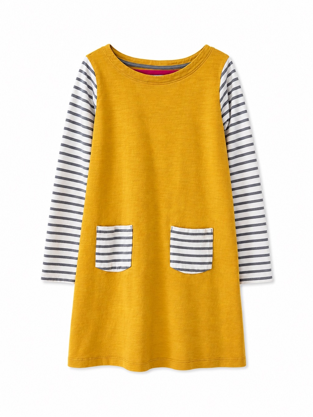 Mini Boden Yellow Tee with Gray Trim